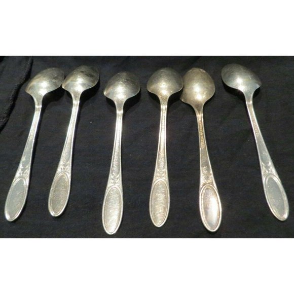 National Silver Company Teaspoons Set of Six 4.5" Spoons ED153 - Picture 3 of 4